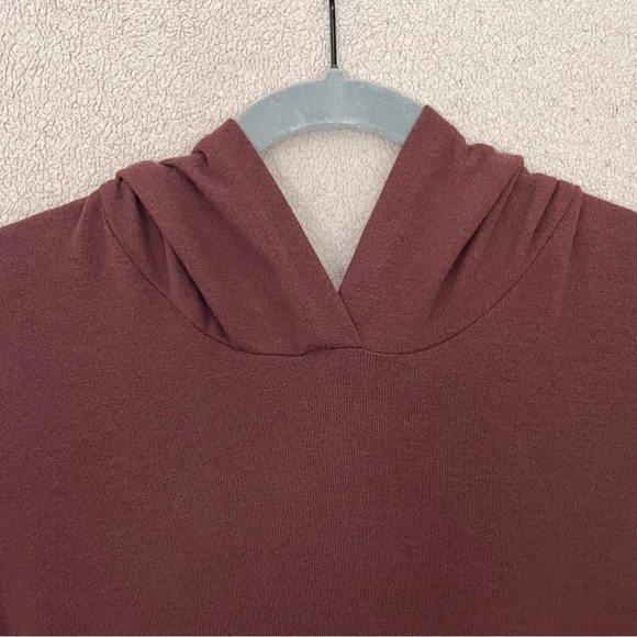 Michael Stars Emmy Hooded Sweatshirt-Hoodie Pullover-Women’s 2X-Maroon-Burgundy - Picture 5 of 15
